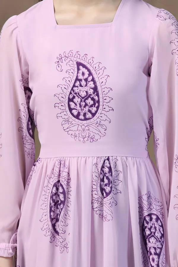 Light_Pink_Georgette_Paisley_Printed_Fit_&_Flare_Maxi_Length_Dress_For_Girls