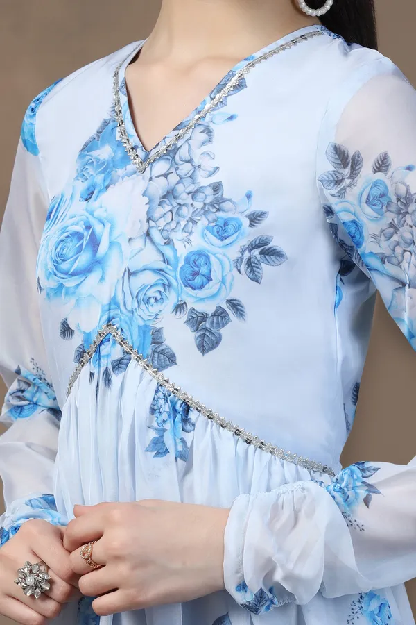 Sky_Blue_Organza_Floral_Printed_Fit_&_Flare_Maxi_Length_Dress_For_Girls