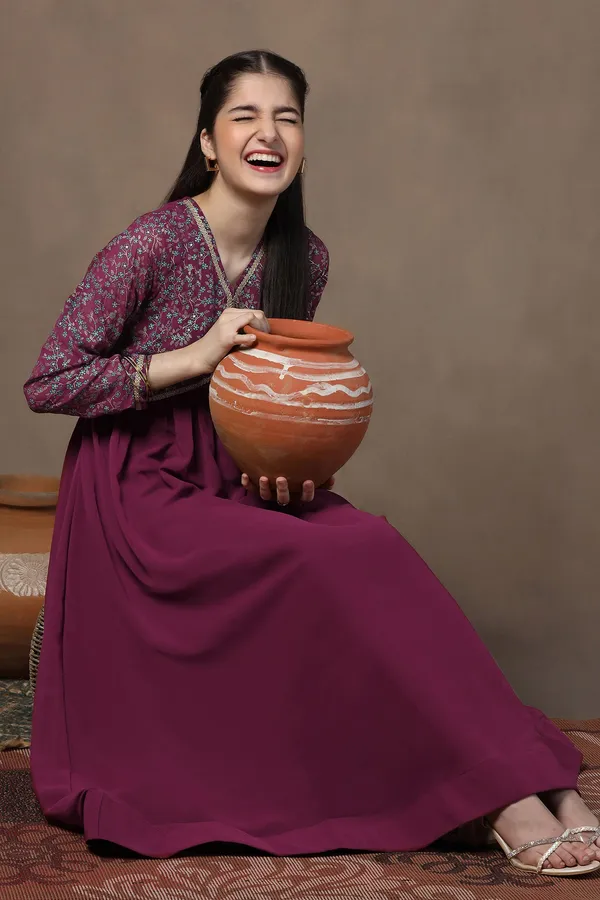 Wine_Georgette_Printed_Empire_West_Fit_&_Flare_Maxi_Length_Dress_For_Girls