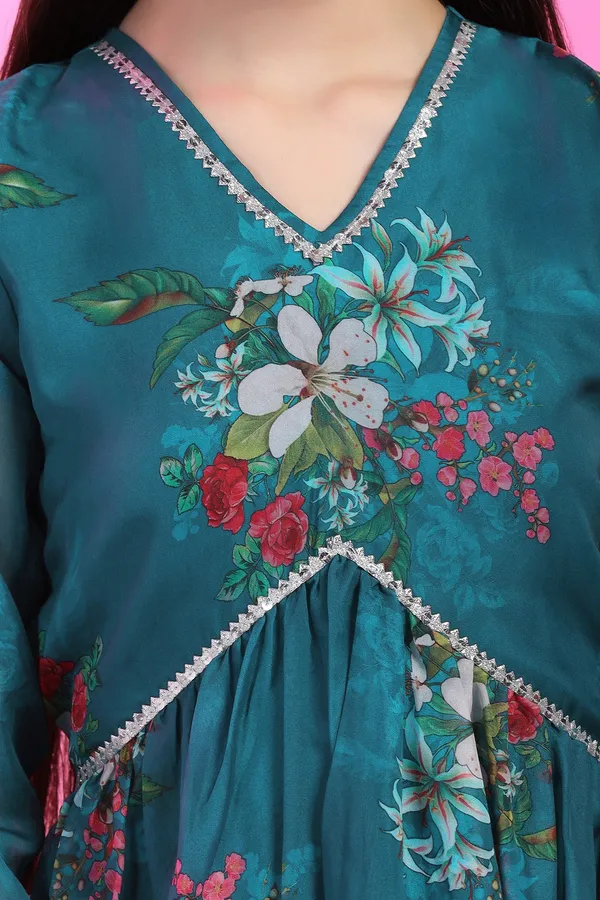 Morpich_Organza_Floral_Printed_Empire_Waist_Fit_&_Flare_Maxi_Length_Dress_For_Girls
