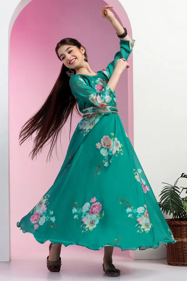 Green_Tabby_Organza_Floral_Printed_Fit_&_Flared_Maxi_Dress_For_Girls