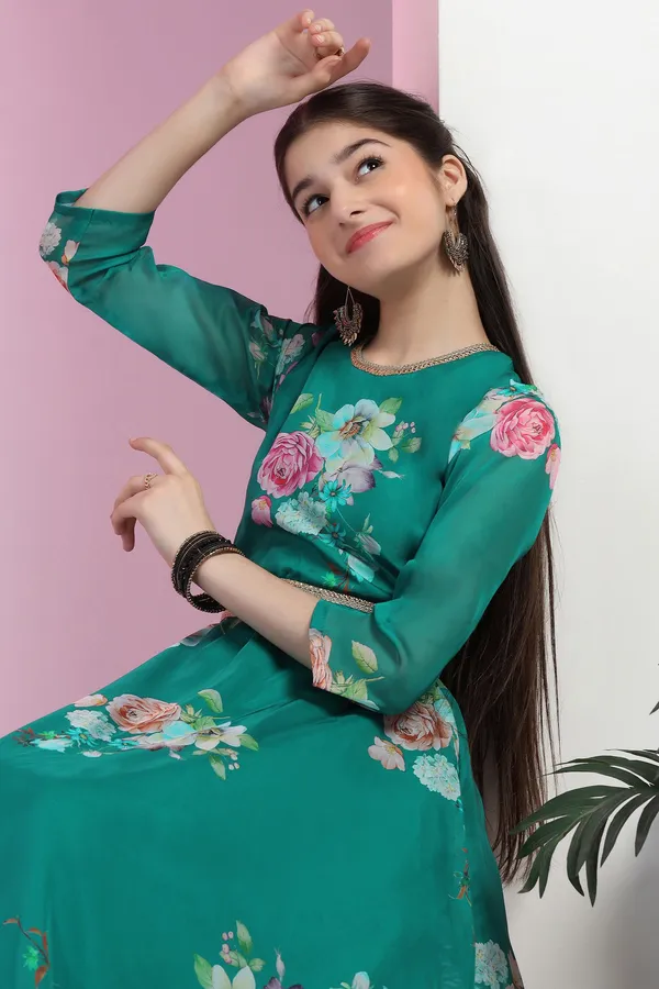 Green_Tabby_Organza_Floral_Printed_Fit_&_Flared_Maxi_Dress_For_Girls