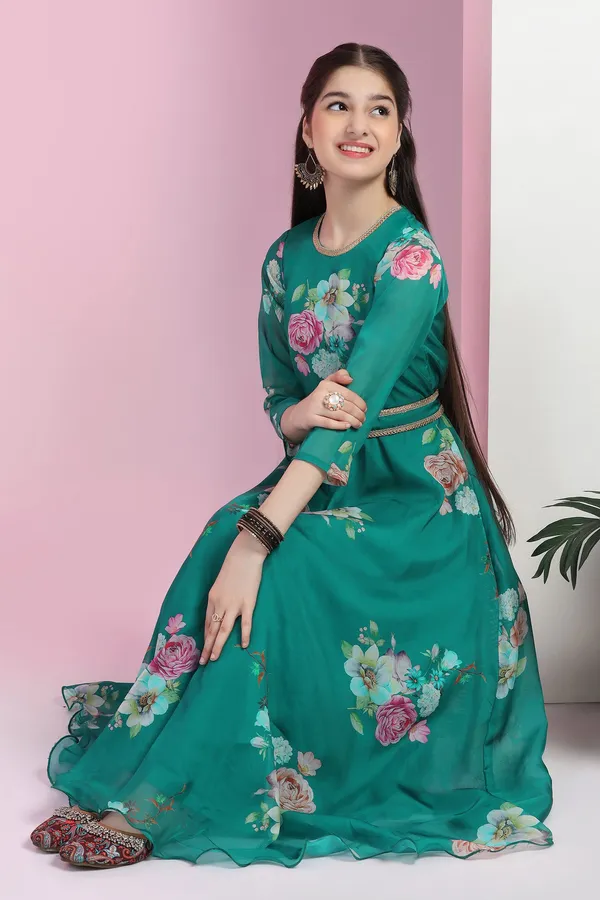 Green_Tabby_Organza_Floral_Printed_Fit_&_Flared_Maxi_Dress_For_Girls