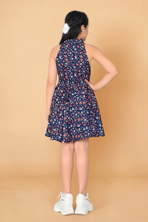 Navy_Blue_Rayon_Above_Knee_Length_Fit_And_Flared_Dresses_For_Girls