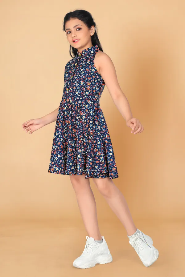 Navy_Blue_Rayon_Above_Knee_Length_Fit_And_Flared_Dresses_For_Girls