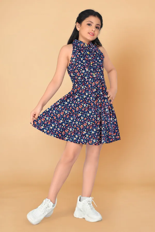 Navy_Blue_Rayon_Above_Knee_Length_Fit_And_Flared_Dresses_For_Girls