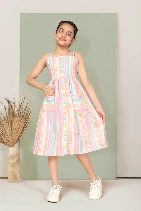Multicolor_Cotton_A-Line_Dress_For_Girls