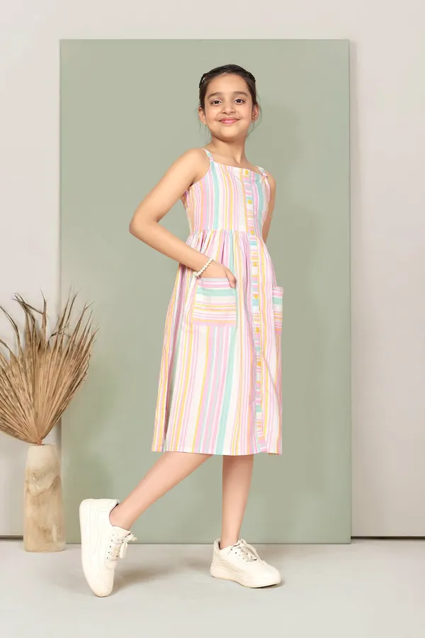 Multicolor_Cotton_A-Line_Dress_For_Girls
