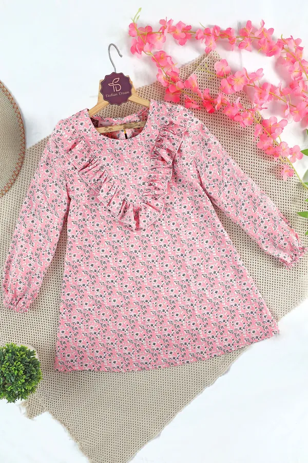 Light_Baby_Pink_Shift_Floral_Printed_Above_Knee_Length_Dress_For_Girls