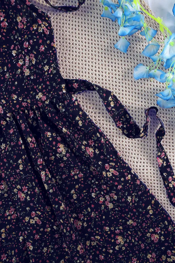 Navy_Blue_Fit_And_Flare_Floral_Printed_Above_Knee_Length_Dress_For_Girls