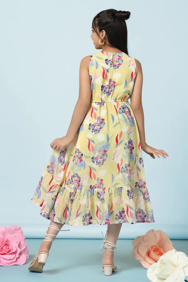 Yellow_Georgette_All-Over_Printed_Fit_And_Flare_Calf_Length_Dress_For_Girls