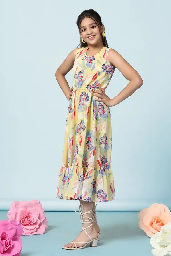Yellow_Georgette_All-Over_Printed_Fit_And_Flare_Calf_Length_Dress_For_Girls