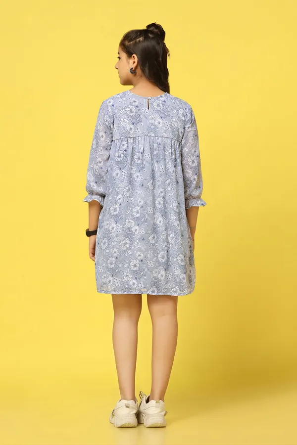 Light_Grey_Chiffon_Fit_And_Flare_Floral_Print_Dress_For_Girls