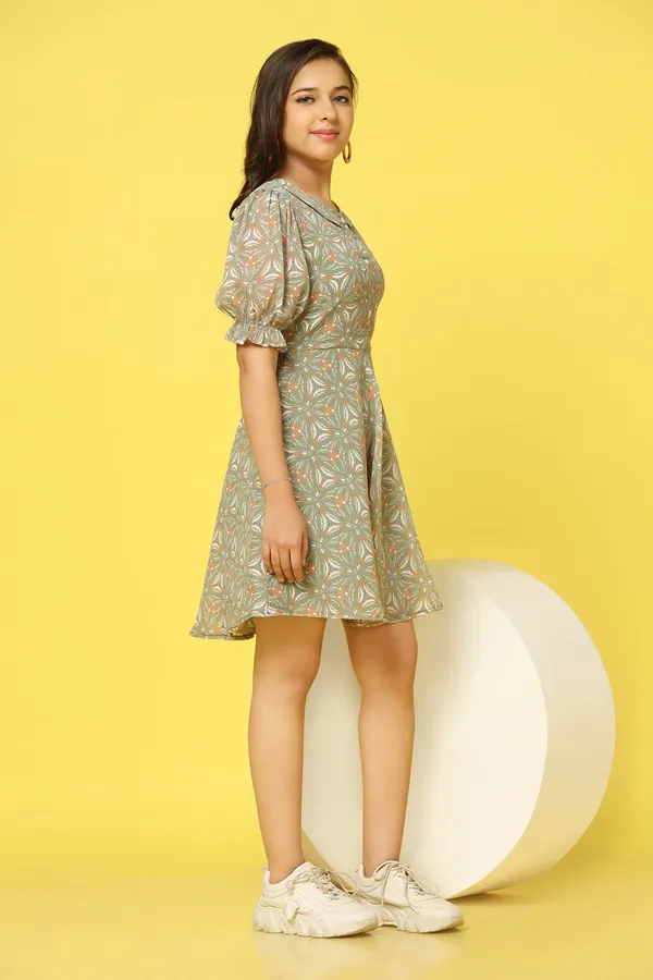 Pista_Chiffon_Fit_And_Flare_All-Over_Print_Dress_For_Girls