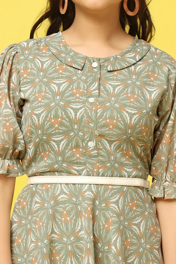 Pista_Chiffon_Fit_And_Flare_All-Over_Print_Dress_For_Girls
