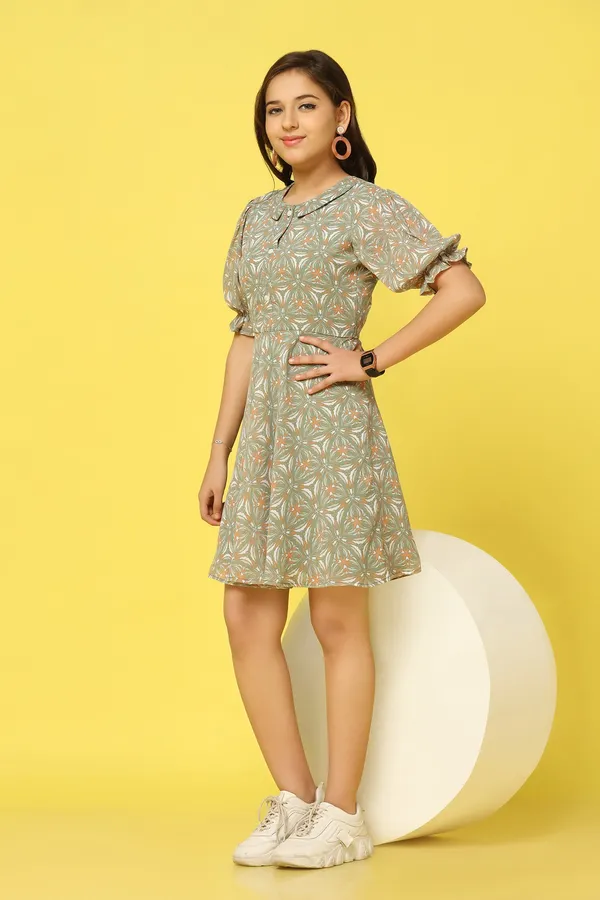 Pista_Chiffon_Fit_And_Flare_All-Over_Print_Dress_For_Girls