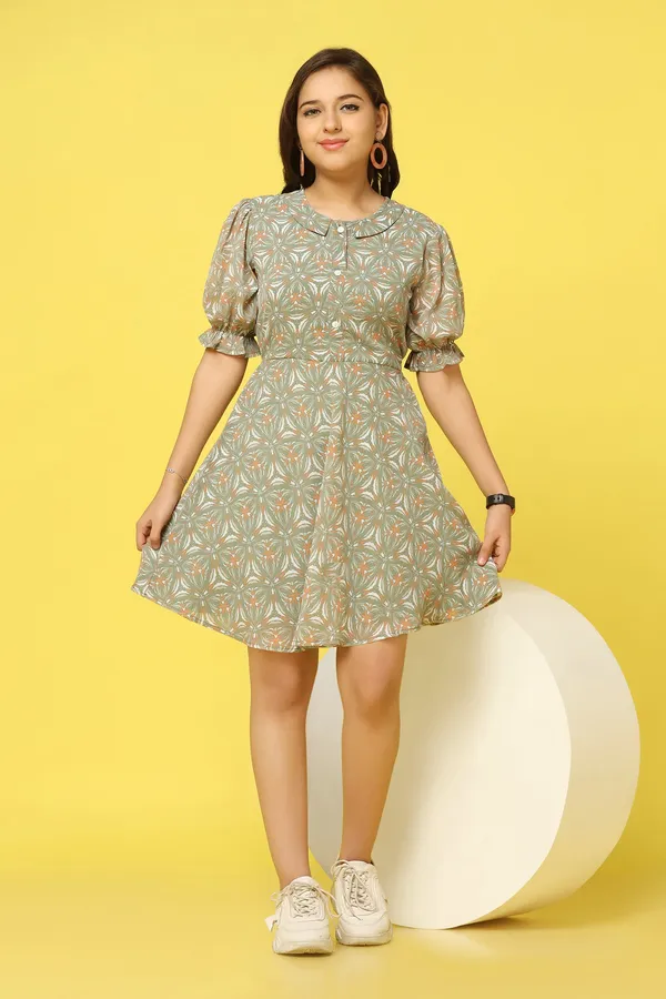 Pista_Chiffon_Fit_And_Flare_All-Over_Print_Dress_For_Girls