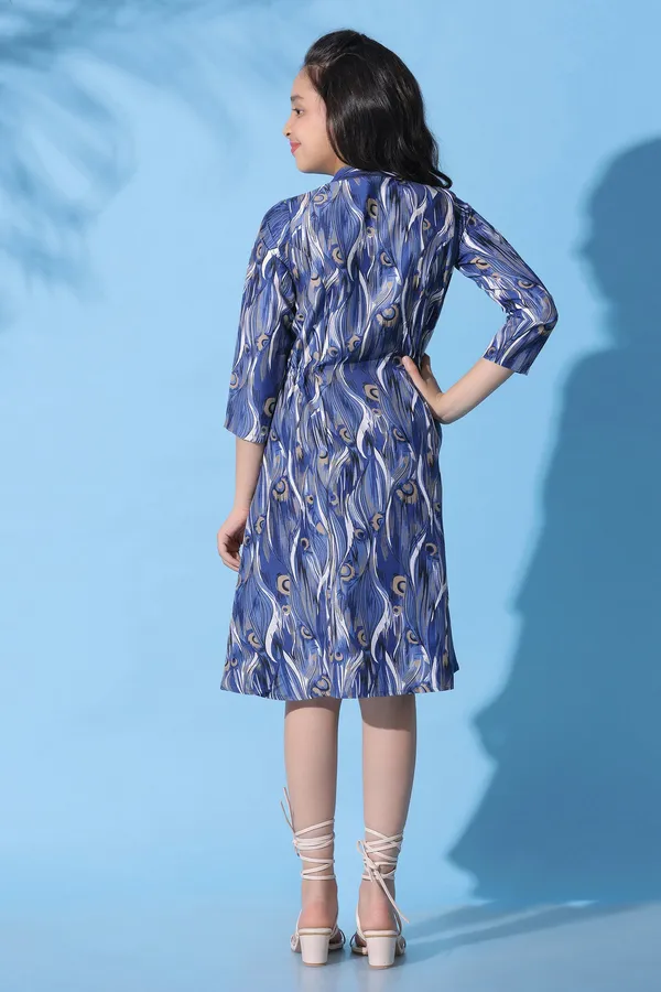 Blue_Muslin_Abstract_Printed_A-Line_Knee_Length_Dress_For_Girls