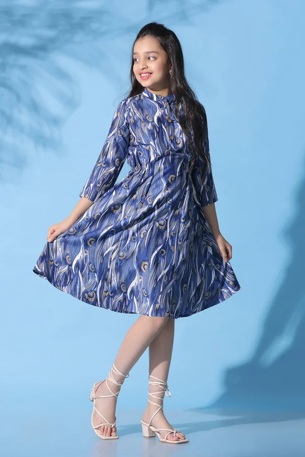 Blue_Muslin_Abstract_Printed_A-Line_Knee_Length_Dress_For_Girls