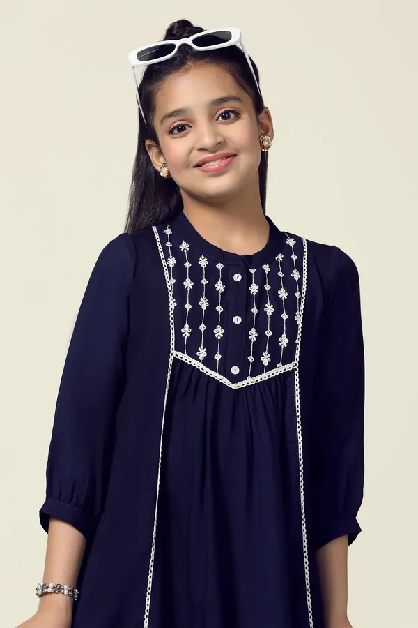 Navy_Blue_Rayon_Embroidered_Fit_And_Flare_Knee_Length_Dress_For_Girls