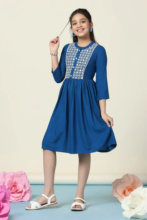 Rama_Rayon_Embroidered_Printed_Fit_And_Flare_Knee_Length_Dress_For_Girls