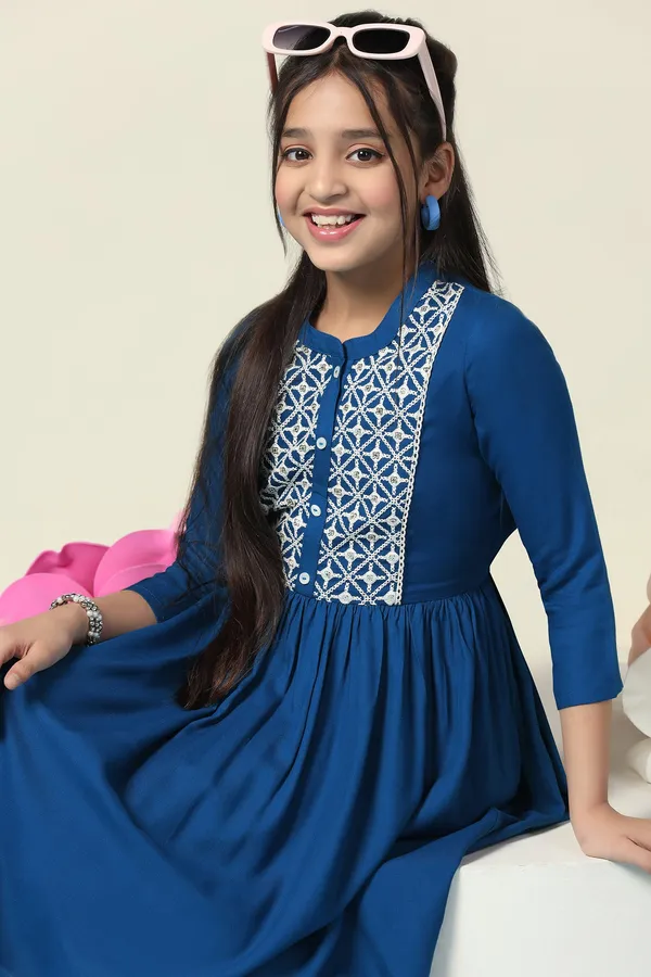 Rama_Rayon_Embroidered_Printed_Fit_And_Flare_Knee_Length_Dress_For_Girls