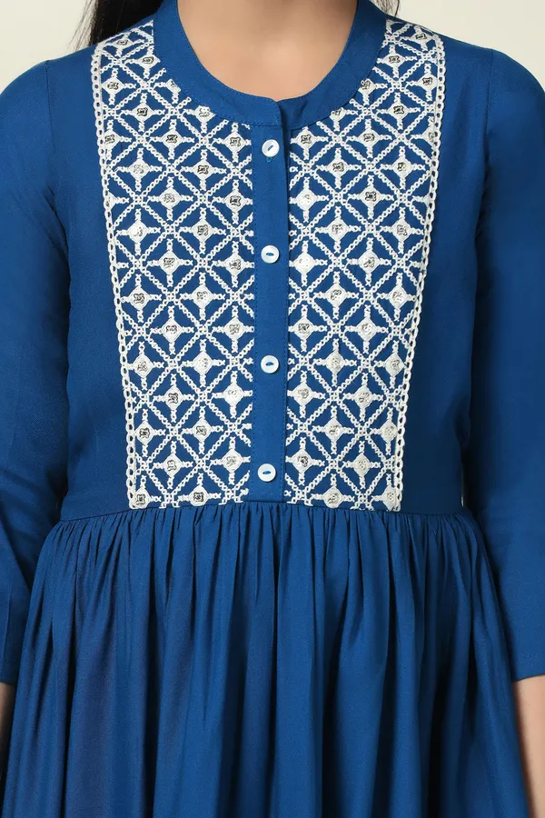 Rama_Rayon_Embroidered_Printed_Fit_And_Flare_Knee_Length_Dress_For_Girls