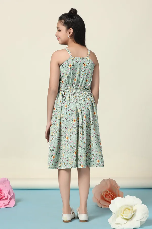 Pista_Lexus_Checks_Floral_Printed_Fit_And_Flare_Knee_Length_Dress_For_Girls