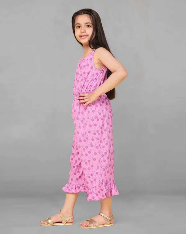 Purple_Floral_Printed_Jumpsuit_For_Girls