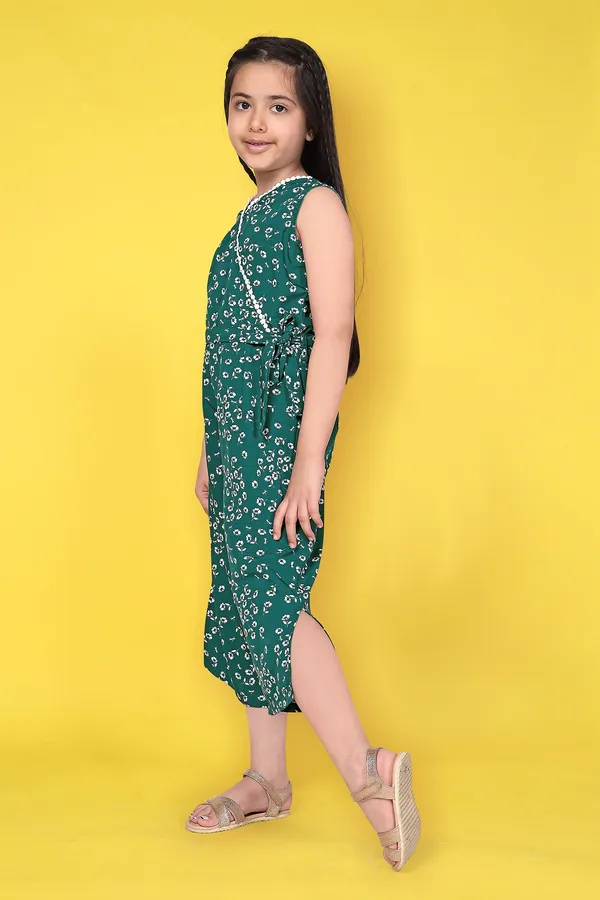 Green_Floral_Printed_Calf_Length_Jumpsuit_For_Girls