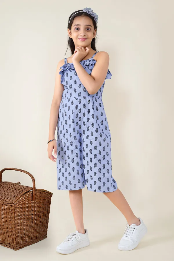 Blue_Printed_Crop_Length_Jumpsuit_For_Girls