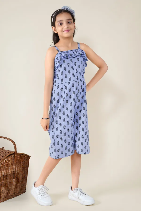Blue_Printed_Crop_Length_Jumpsuit_For_Girls