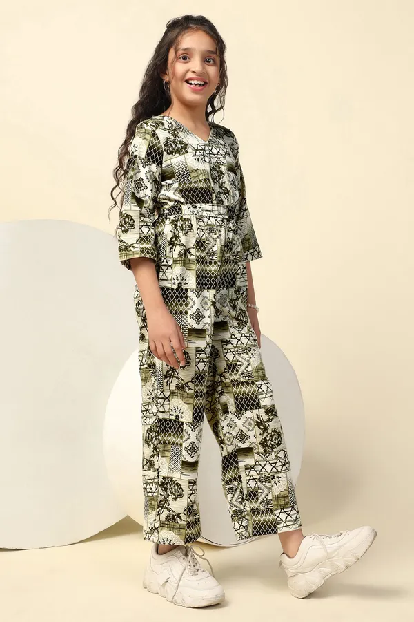 Green_Crepe_All-Over_Printed_Fit_&_Flare_Ankle_Length_Jumpsuit_For_Girls