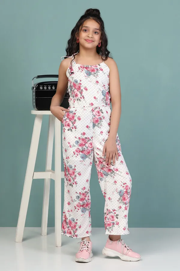 White_All_Over_Printed_Strappy_Jumpsuit_For_Girls