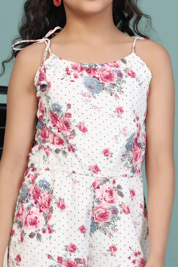 White_All_Over_Printed_Strappy_Jumpsuit_For_Girls