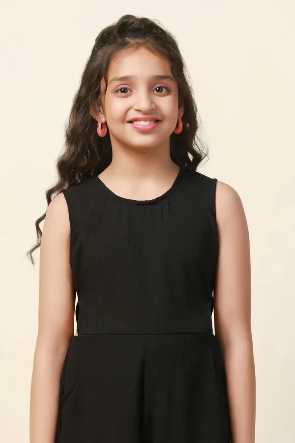 Black_Solid_Long_Sleeveless_Jumpsuit_For_Girls
