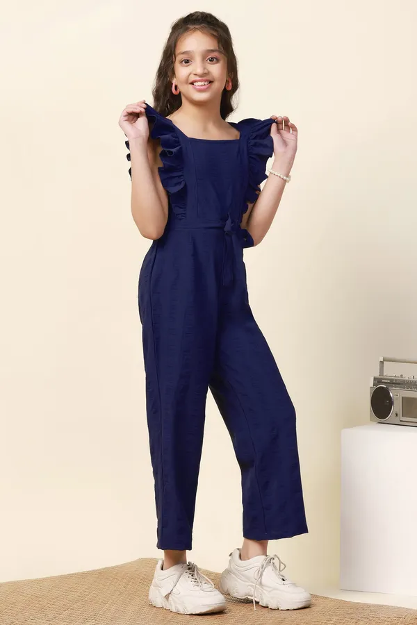 Blue_Solid_Long_Sleeveless_Jumpsuit_For_Girls
