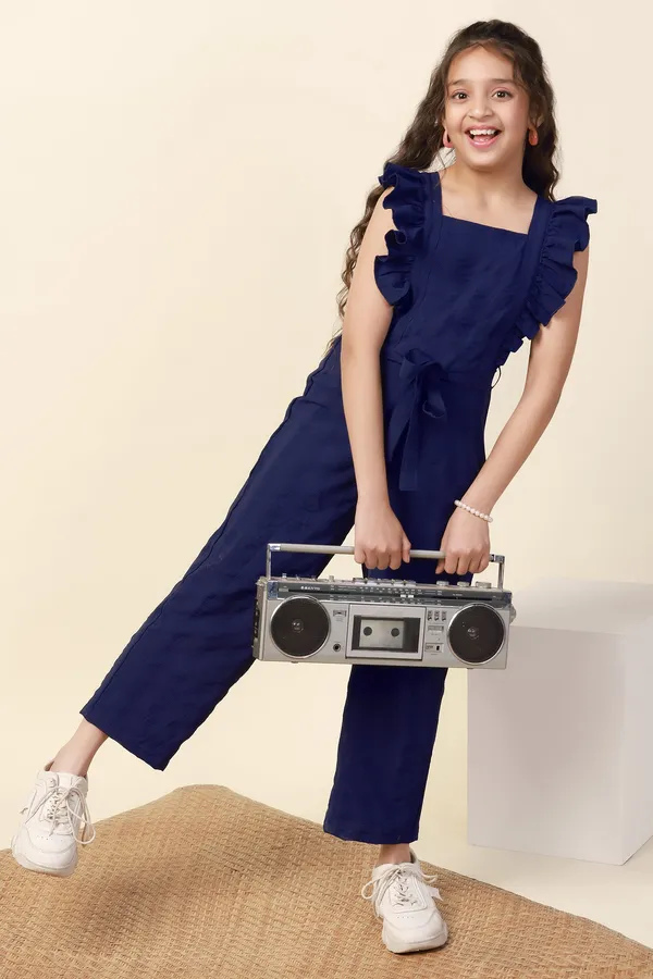 Blue_Solid_Long_Sleeveless_Jumpsuit_For_Girls
