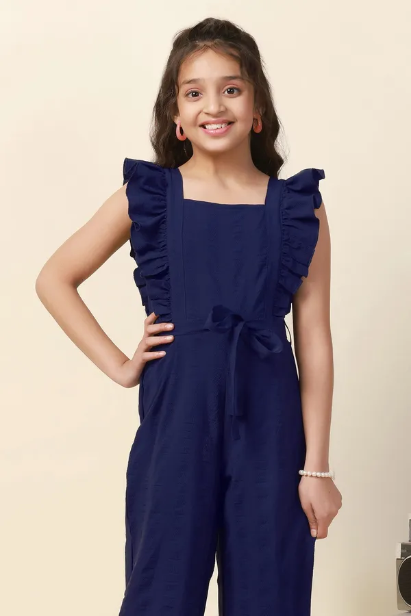 Blue_Solid_Long_Sleeveless_Jumpsuit_For_Girls
