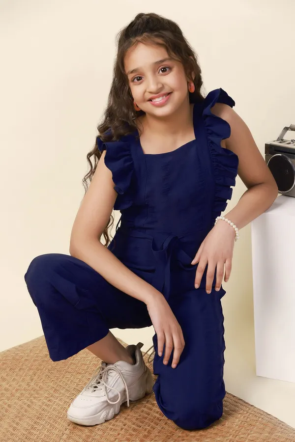 Blue_Solid_Long_Sleeveless_Jumpsuit_For_Girls