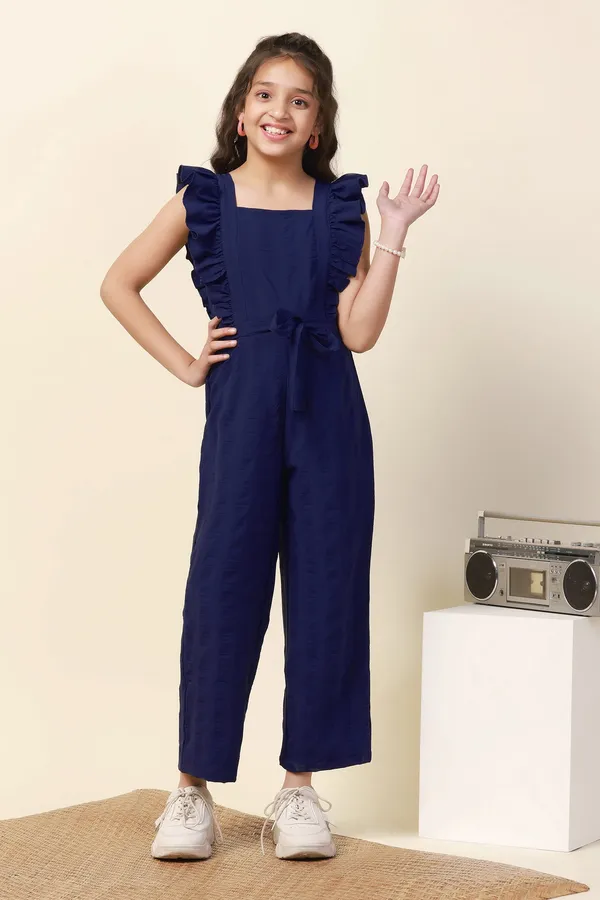 Blue_Solid_Long_Sleeveless_Jumpsuit_For_Girls