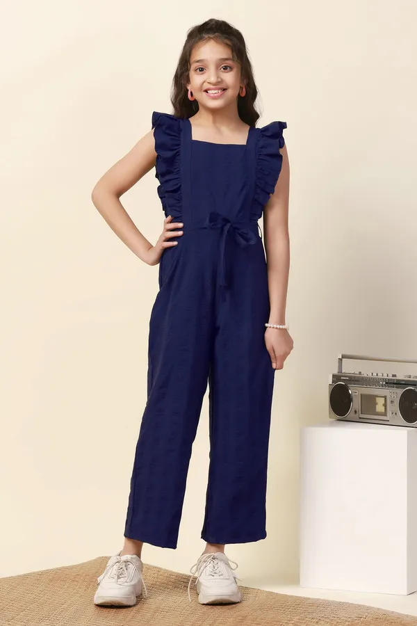 Blue_Solid_Long_Sleeveless_Jumpsuit_For_Girls