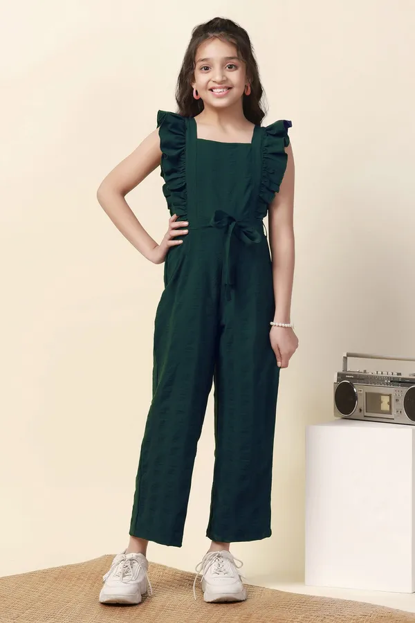 Green_Solid_Ankle_Length_Jumpsuit_For_Girls