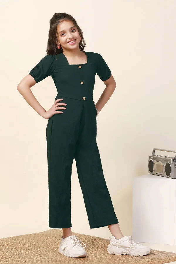 Green_Solid_A-Line_Ankle_Length_Jumpsuit_For_Girls