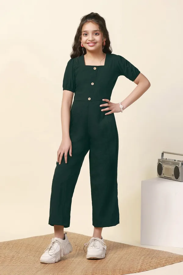 Green_Solid_A-Line_Ankle_Length_Jumpsuit_For_Girls
