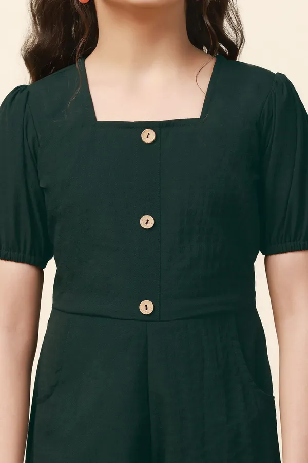 Green_Solid_A-Line_Ankle_Length_Jumpsuit_For_Girls