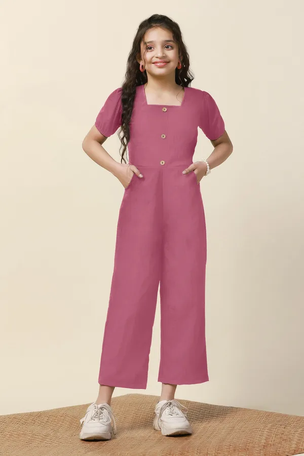 Pink_Solid_A-Line_Ankle_Length_Jumpsuit_For_Girls