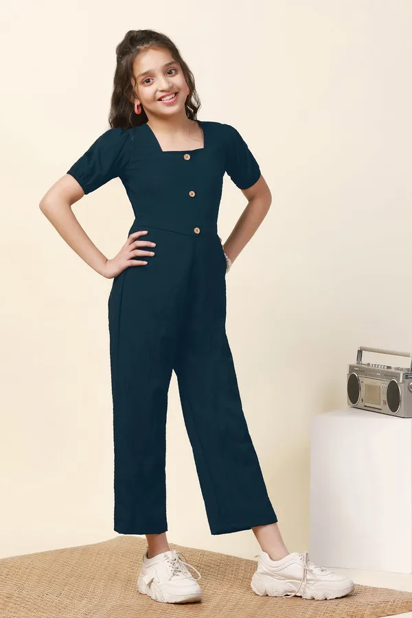 Dark_Blue_Sugarcane_Solid_Ankle_Length_Jumpsuit_For_Girls