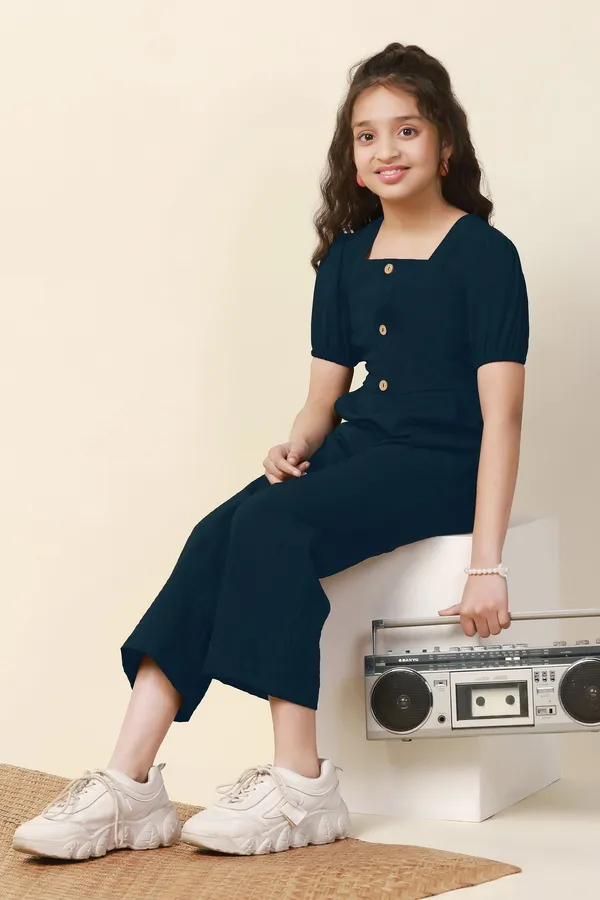 Dark_Blue_Sugarcane_Solid_Ankle_Length_Jumpsuit_For_Girls