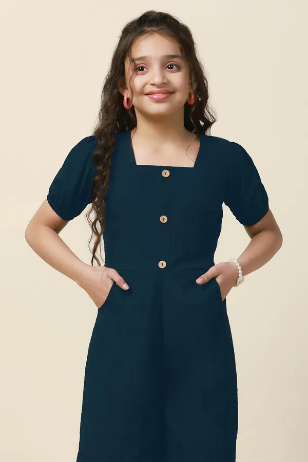 Dark_Blue_Sugarcane_Solid_Ankle_Length_Jumpsuit_For_Girls